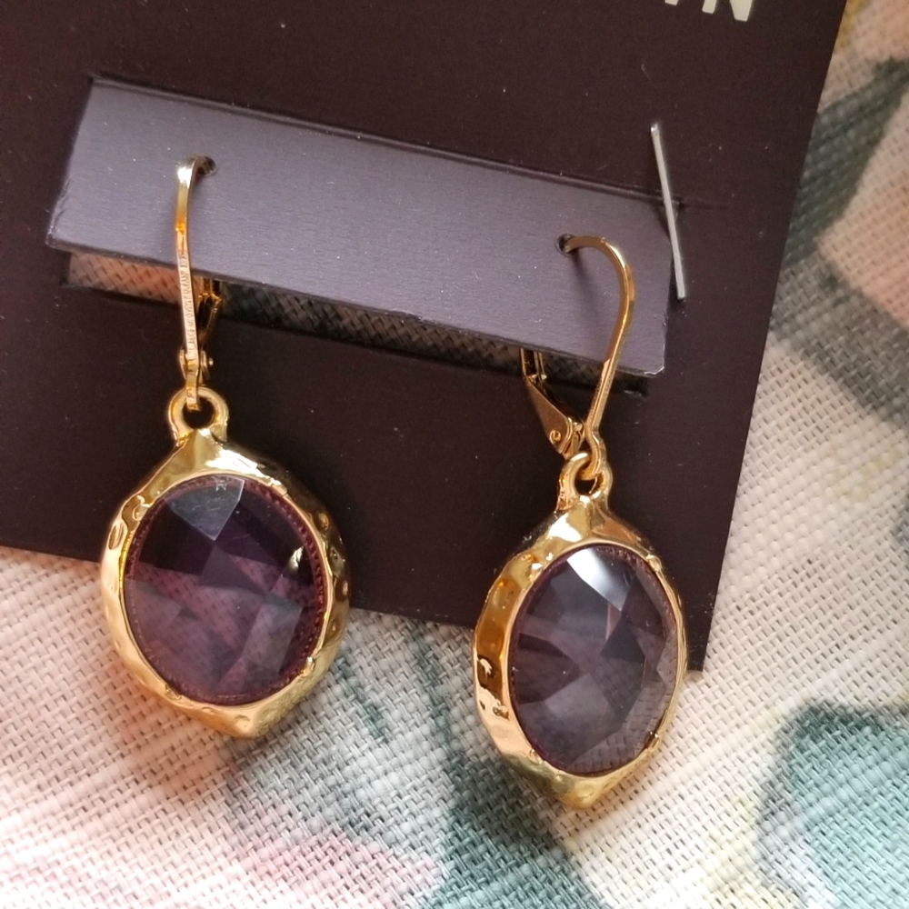 Purple Anne Klein earrings